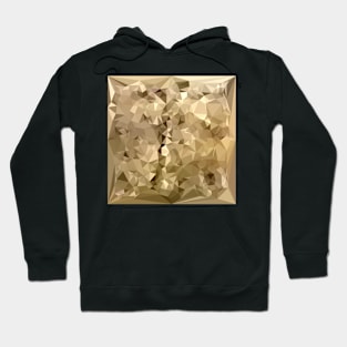 French Beige Abstract Low Polygon Background Hoodie